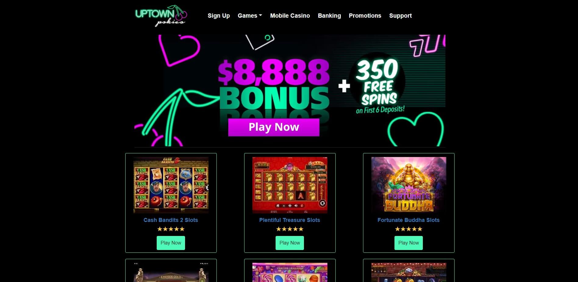 Types of Uptown Pokies Casino Australia